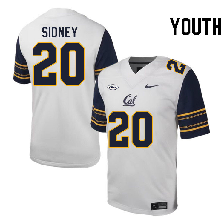 Youth #20 Cam Sidney California Golden Bears ACC Conference College Football Jerseys Stitched Sale-W